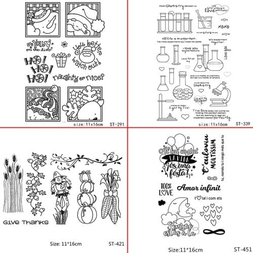 AZSG Santa Claus/Instrument/Scarecrow/Music Clear Stamps For DIY Scrapbooking/Card Making/Album Decorative Silicone Stamp Crafts