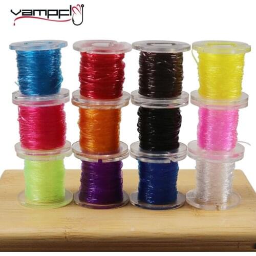 Vampfly Assorted Colour Set Clear Stretch Larvae Nymph Rib Material Body Fly Tying Line