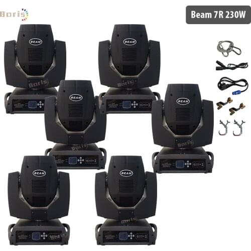 No tax 6x Sharpie 7R Lyre beam 230 DMX Stage Light Moving Head Beam 230W Professional Stage DJ Beam Light Moving Head Power Corn