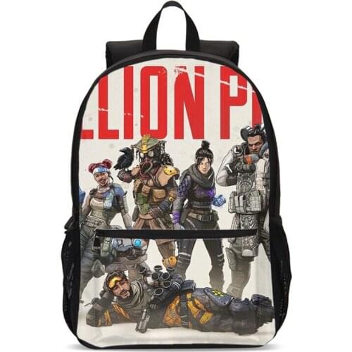 Game Apex Legends School Backpack Girls Cartoon Children School Bags Teenage Boys Mochila Women Rucksack Large Book Shoulder Bag