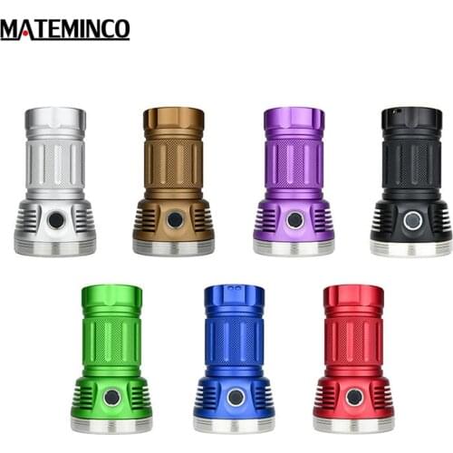 Mateminco MT18S Super Bright Flashlight 15000 lumens beam 616M High Brightness Waterproof Tactical LED torch for Hiking, Camping