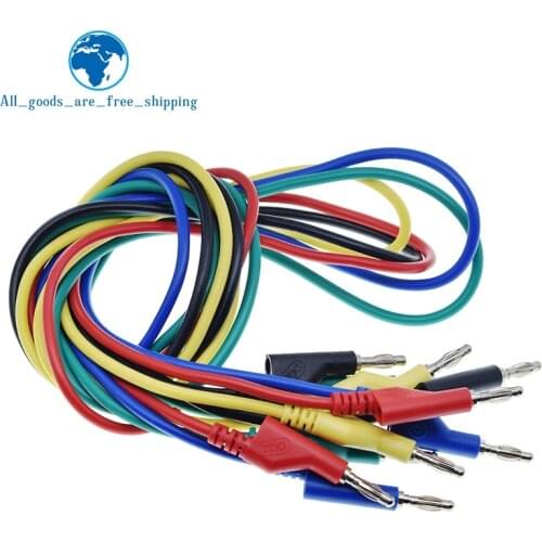 TZT 1M 4mm Banana to Banana Plug Test Cable Lead for Multimeter Red Yellow Black Blue Green 5 Colors