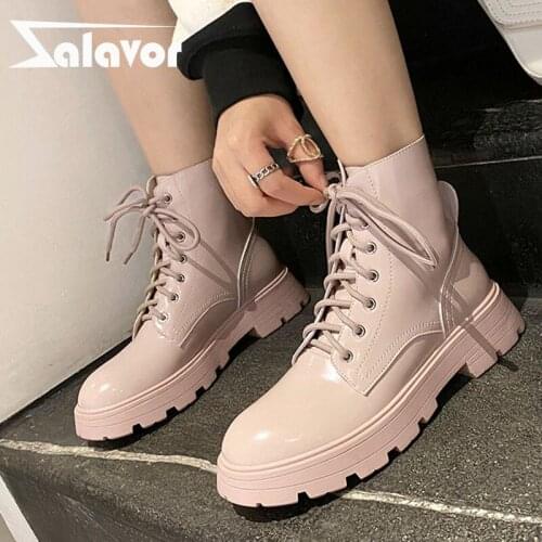 Zalavor Women Ankle Boots Real Leather Fashion Winter Shoes Womens 2022 Heeled Short Boots Office Lady Footwear Size 34-40