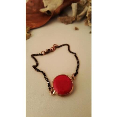 Dr Stone Natural Stone Women coral Stone Vintage Bronze Bracelet Z121AR362