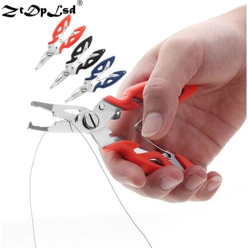 ZtDpLsd 1Pcs Stainless Steel Curved Mouth Fishing Pliers Multi-purpose Lure Clamp Different Line Cut For Fish Tools Accessories