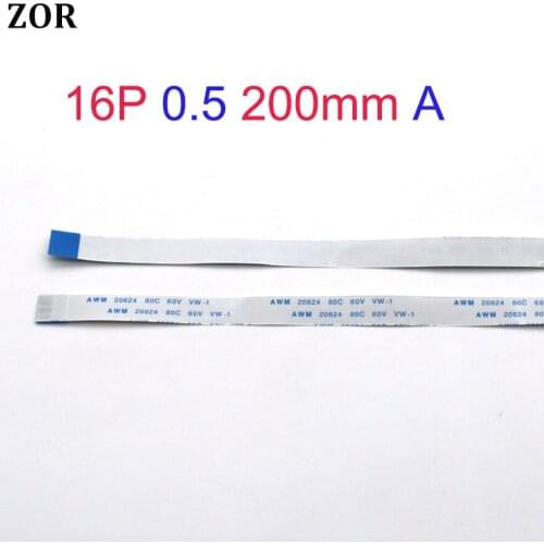 1-3pcs 16pin New FFC FPC flat flexible cable 0.5mm pitch 16 pin A Forward Length 200mm Width 8.5mm 16p Ribbon Flex Cable