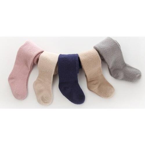 1pcs Anyongzu High quality 2017 Winter Tights Children Warm Anti Pilling Coral Soft Pantyhose Baby Pantyhose