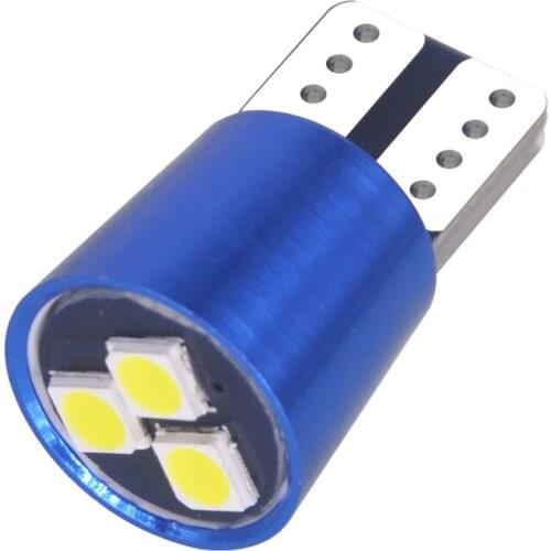 100x T10 Car LED light W5W 3 LEDs 3030 SMD 160lm Auto Turn Side License Plate Light marker Lamp DC12V