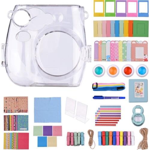 17-in-1 Instant Camera Accessories for Fujifilm Instax Mini 7s/7c/Min 11 Film Camera Album/Selfie Mirror/Stickers/Lens Filter