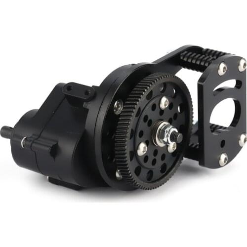 CNC Metal Assembled Transmission Case Center Gearbox with Metal Motor Gear for 1/10 RC4WD D90/D110 RC Crawlers Car