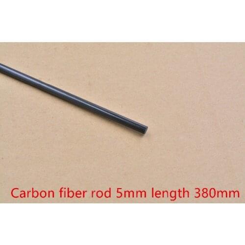 5mm carbon fiber rod length 350mm 380mm for round aeromodelling stiffener plane robot 1pcs
