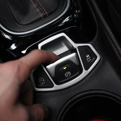 For Jeep Compass 2017 to 2020 ABS Matte Electronic Auto Handbrake Hand Brake Button Panel Trim Cover Styling Sticker Decoration
