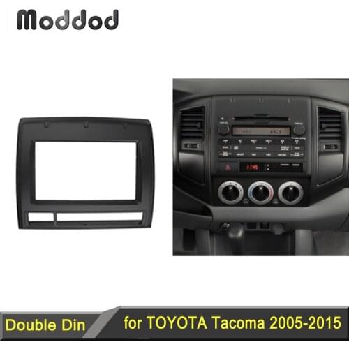 Double Din Fascia for Toyota Tacoma Radio DVD Stereo Panel Dash Mounting Installation Trim Kit Face Frame Bezel