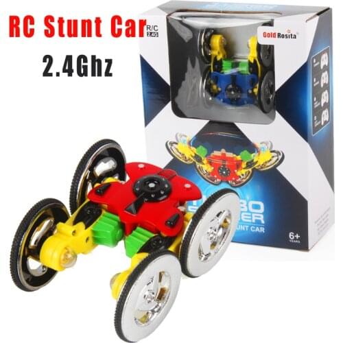 EBOYU 4WD RC Car Remote Control Race Stunt Car w/ LED Headlights Extreme High Speed 360 Degree Rolling Rotating RTR