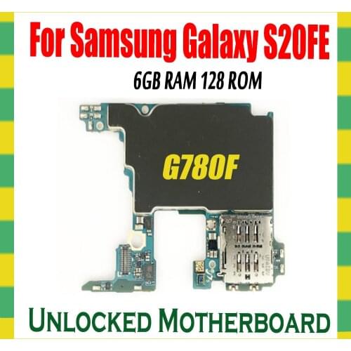 EU Version Original Logic Boards For Samsung Galaxy S20 FE G780F 6GB RAM 128GB ROM Motherboard Unlocked Full Chips Installed OS