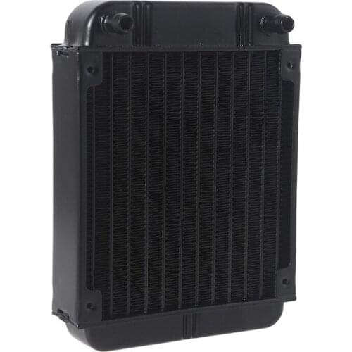 HXBE G1/4 Thread 120mm PC Water Heat Exchanger Computer Aluminum Heat Radiator Heat Sink for Computer Water Cooling System