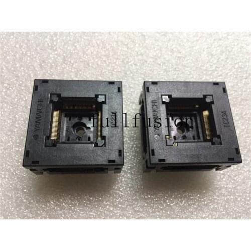 IC234-1004-023 QFP100P 0.5mm Yamaichi IC Test Socket ic body size 14x14mm TQFP100 Burn in Socket