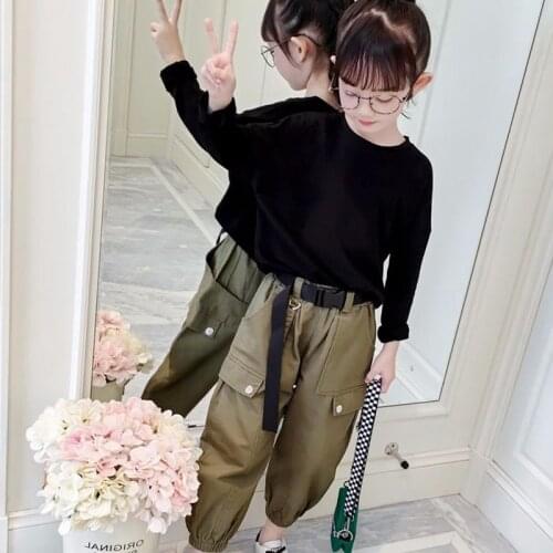 Teenager Girls Clothing Set Female Child Korean Leasure Long Sleeve Two Piece Suit 2021 Autumn Kid Outfits 3 4 5 6 8 10 12 Years