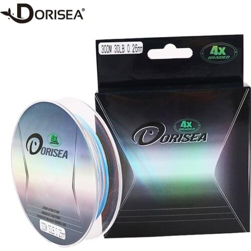 DORISEA 4 Strands 100M 300M 500M Braided100% PE Fish Line Floating Level Braided Wire Multifilament 6-100LB PE Fishing Line