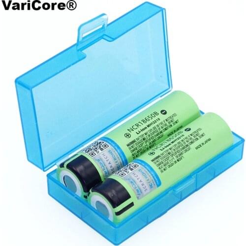 VariCore New Original 18650 NCR18650B Rechargeable Li-ion battery 3.7V 3400mAh For Flashlight batteries + Storage box