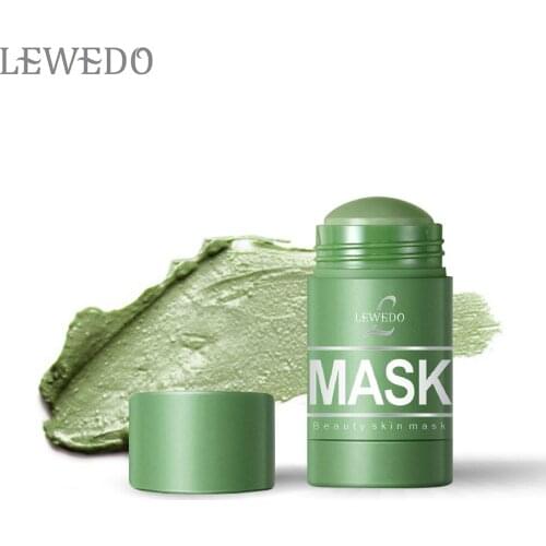Green Tea Facial Mask Clay Deep Cleansing Oil Control Moisturizing Green MUD Mask Stick Face Skin Care Beauty Unisex 40g