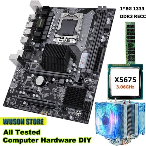 HUANANZHI X58 LGA1366 Motherboard with Processor Intel Xeon X5675 3.06GHz 8G DDR3 REG ECC Memory 2 Years Warranty Buy Computer