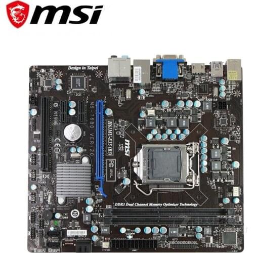 For MSI H61MU-E35(B3) Desktop Computer Motherboard LGA 1155 DDR3 For Intel H61 H61M Desktop Mainboard SATA II Used