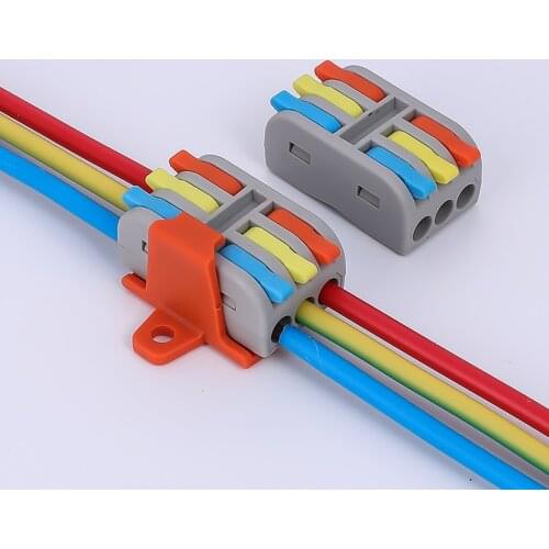 Mini Fast quick Wire Connectors Terminal Block Conductor SPL 2 3 Pin Push-In Small Cable Splitter Led Light conector