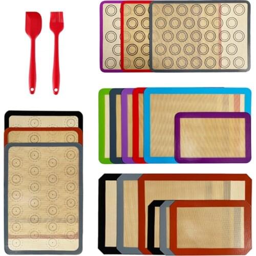Professional Grade Silicone Baking Mats Set Non Stick Sheet Mat BPA Free Liner Sheets Bakeware for Macarons Cookies Bread Making