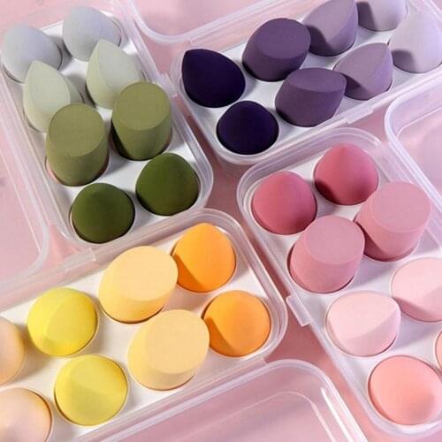 Boxed 8-piece Set Of Beauty Cosmetic Puff Sponge Beauty Egg