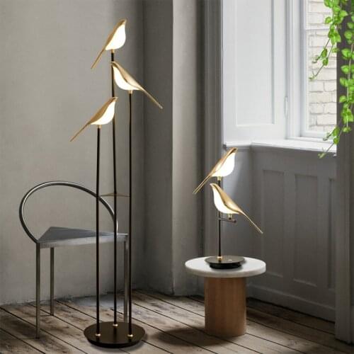 Magpie floor lamps living room sofa side Nordic minimalist designer sense creative light luxury bedroom bedside bird table lamp