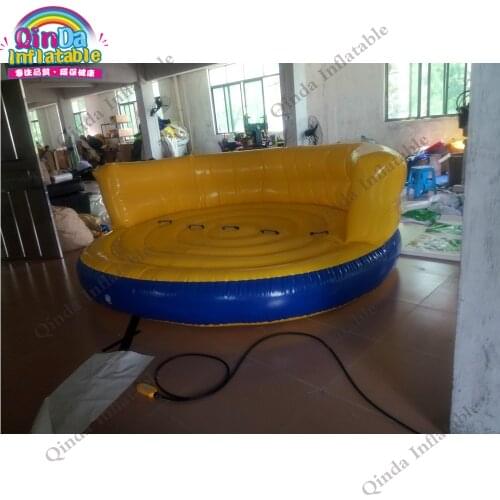 Water park equipment inflatable crazy UFO 4m inflatable flying towable boat for lake