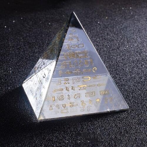 60mm Egypt Pyramid Miniature K9 Crystal Glass Egyptian Healing Reiki Chakra Energy Pyramids for Cure Feng Shui Home Decoration
