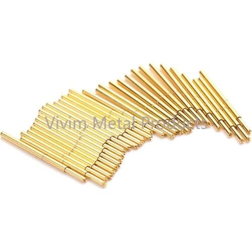 Convenient And Durable Spring Test Probe PA160-Q1 Metal Brass Test Probe 100 / PCS Test Probe Sleeve Length 24.5mm Spring Probe
