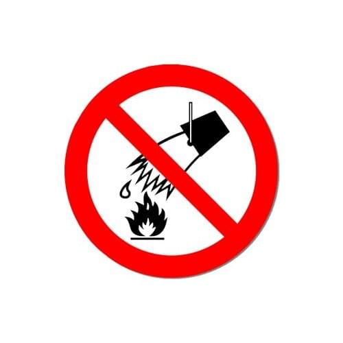 No Fire Extinguishing Sign Vinyl Car Wrap Stickers Camper Car Assessoires Personality Decal Auto Refrigerator Decals 13x13cm