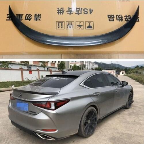 High Quality P STYLE REAL CARBON FIBER REAR TAIL WING TRUNK LIP SPOILER FOR LEXUS ES ES200 ES250 ES300 ES350 2018 2019 2020 2021