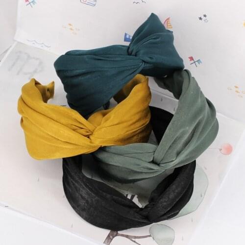 South Korea Hairbands School Style Teenager Cross Headbands Wide Versatile Headwear Ladies Hair Accessories