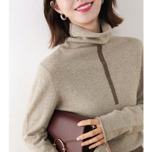 Women Jumpers 100% Pure Cashmere Knitted Sweaters Famale Short front and long back 7Colors standard Long sleeve Pullovers