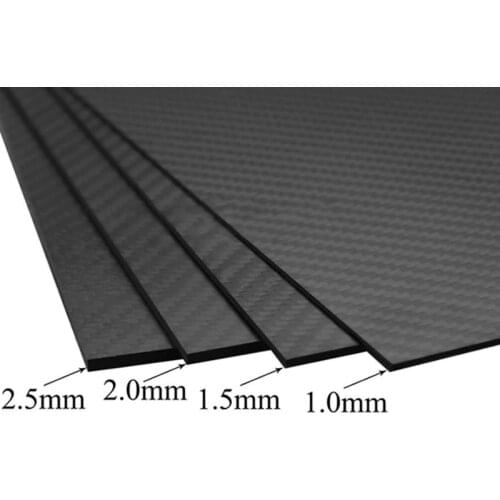 1sheet Matte Surface 3K 100% Carbon Fiber Plate Sheet 2mm Thickness