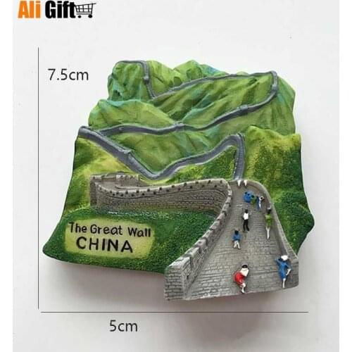 1 Pcs Creative Cartoon China Scenic The Great Wall Fridge Magnets Stickers Travel Souvenirs Refrigerator Magnet Stickers