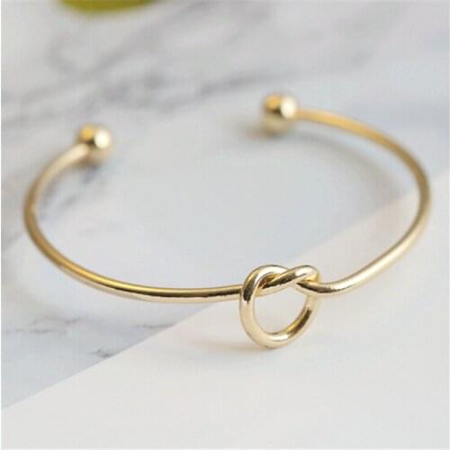 1pcs Three Colors 2018 New Arrival Bracelet Personality Heart-shaped Open Knotted Bracelet Jewelry