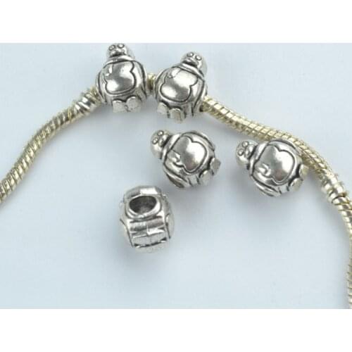 10 pcs tibetan silver beads penguin charms metal loose bead Fit European bracelet Jewelry making 1824