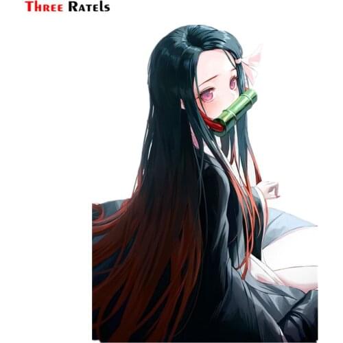 Three Ratels FC485 Demon Slayer NEZUKO KAMADO 3D poster cartoon anime car hood sticker laptop decal