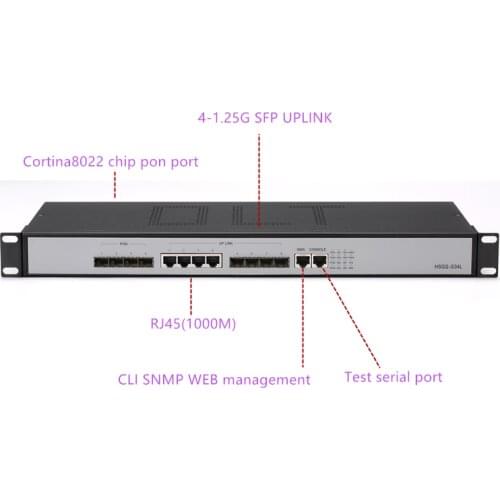 4 PON port mini ftth fiber optic 4 pon port 4 SFP slots epon OLT 10/100/1000Mauto-negotiable