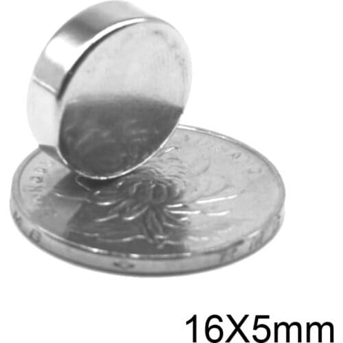 5/10/20/50/100pcs 16x5 Permanent NdFeB Super Strong Powerful Magnets 16mmx5mm N35 Round Magnet 16x5mm Neodymium Magnet 16*5