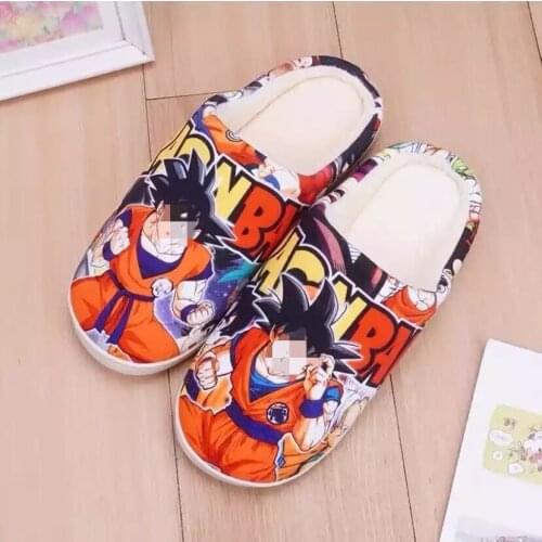 Anime Doragon Boru Z Son Goku Shoes Cosplay Men Women Soft Plush Antiskid Indoor Home Slippers