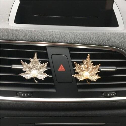 Hazy beauty Pearl Maple leaves Car perfume Air Freshener Air conditioner air outlet decoration Automobile styling Car Fragrance