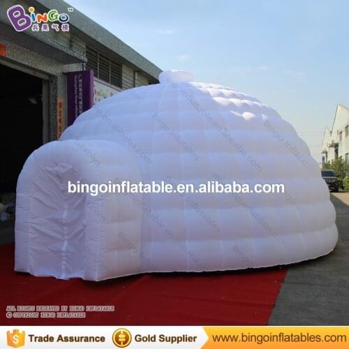 Free delivery white inflatable igloo dome tent hot sale nylon material 6X6X3.5 Meters blow up yurt tent toy tents