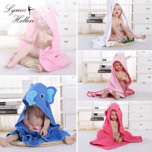 Kids towel Bathrobe cartoon cute Animal shape baby hooded Toddler 100% Cotton bath soft Cape cloak Spring Autumn Changing Pads