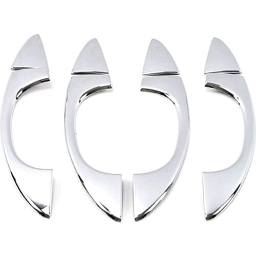 For Volkswagen VW T-ROC Atlas Teramont 2017-2021 Chrome Exterior Side Door Handle Cover Moulding Trim Frame For Skoda Octavia